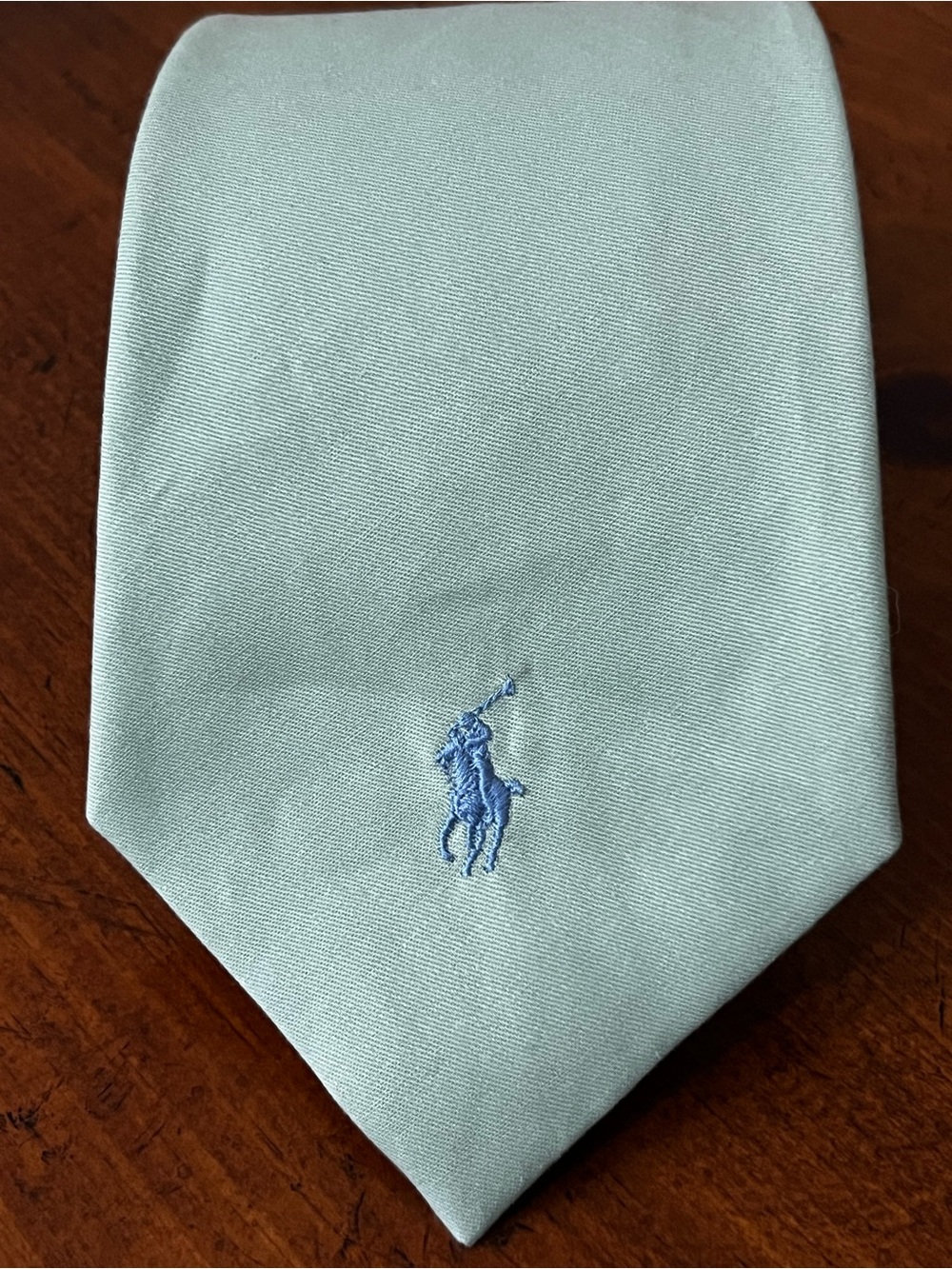 Vintage Polo Ralph Lauren Aqua Tie Handmade USA Cotton